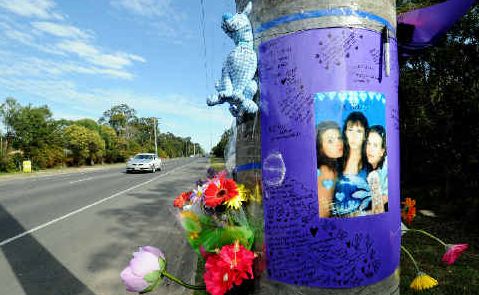 Sad reminder: Flowers and tributes grow on the Boundary Road power pole where Hervey Bay teenager Brittney Rose had her car accident. Sad reminder: Flowers and tributes grow on the Boundary Road power pole where Hervey Bay teenager Brittney Rose had her car accident.